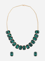 Ethnic Traditional Dark Green Necklace & Earring Jewellery Set